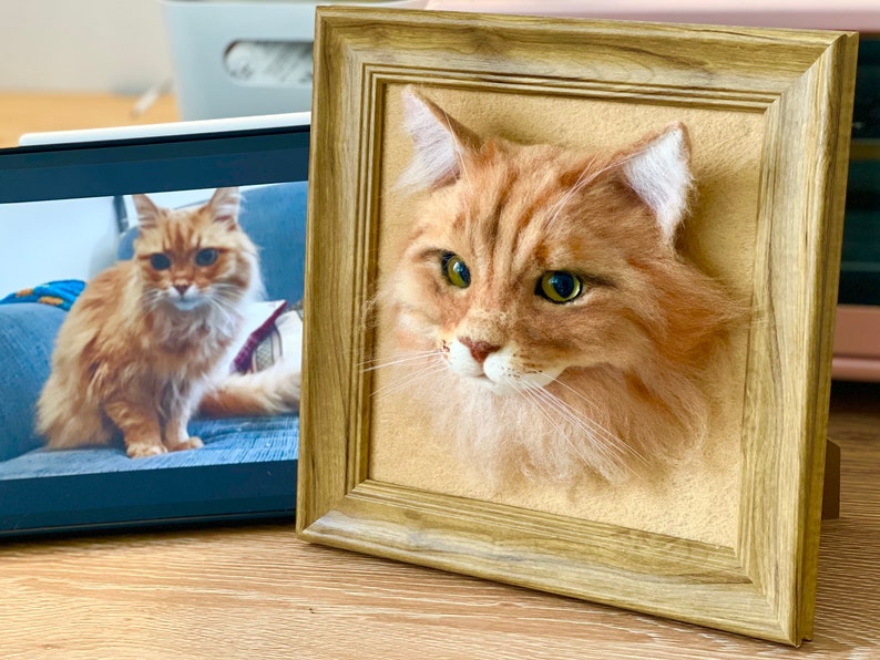 3D Wool Felt Pet Portrait